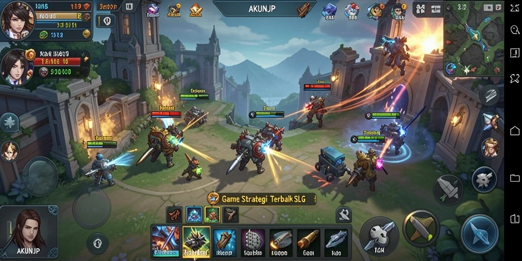 Tampilan gameplay AKUNJP yang seru dan strategis.