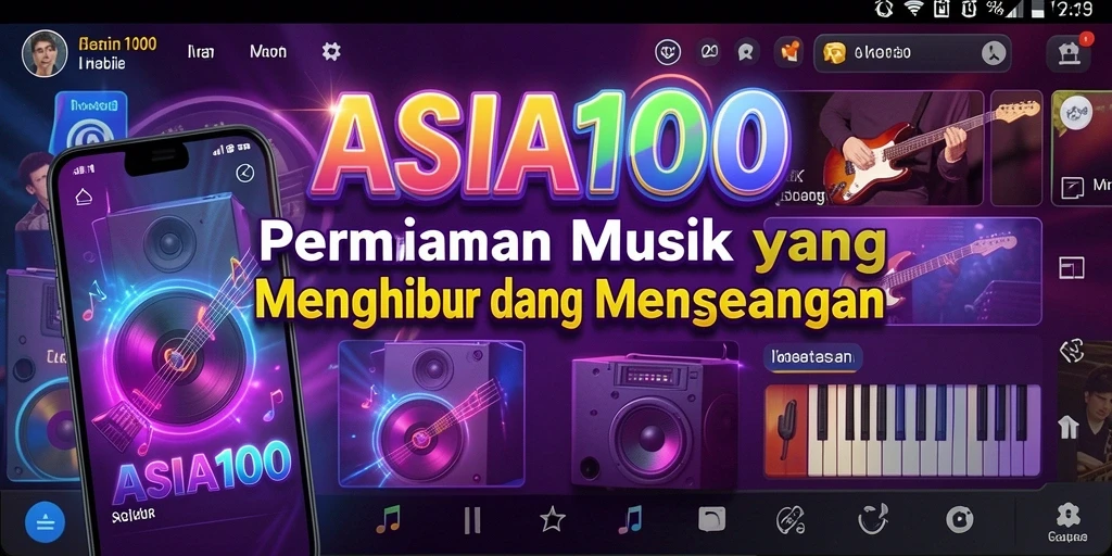 Screenshot gameplay ASIA100 yang menunjukkan keseruan bermain musik.