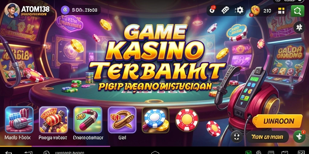 Tampilan gameplay seru di ATOM138 dengan grafis memukau dan efek suara realistis.