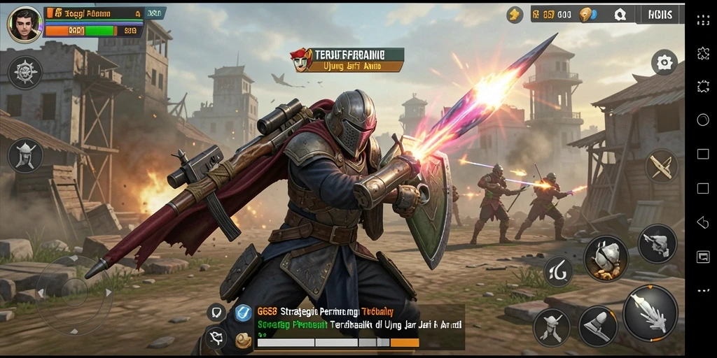 Screenshot gameplay G668 menampilkan aksi taktis yang mendebarkan.