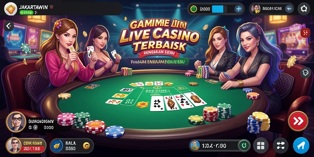 Tampilan gameplay real-time yang menarik dalam JAKARTAWIN.