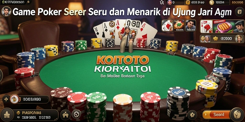 Screenshot KOITOTO menampilkan pengalaman bermain poker yang mendebarkan.