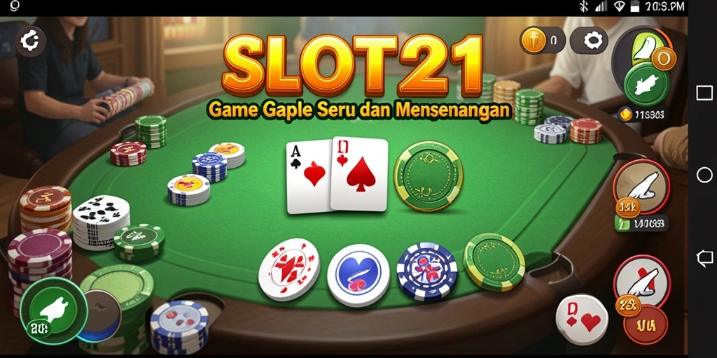 Tampilan gameplay Gaple yang seru dan menarik di SLOT21.