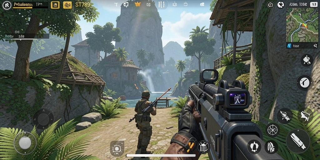 Screenshot dari gameplay ST789 yang menangkap aksi seru TPS.