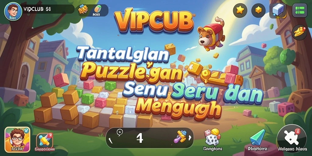 Tampilan seru gameplay Puzzle di VIPCLUB yang menguji kreatifitas.